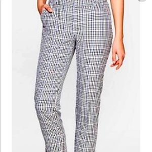 A NEW DAY MultiColor Mix Plaid Mid-Rise Slim Ankle Pant. Pockets. EUC. Sz 8